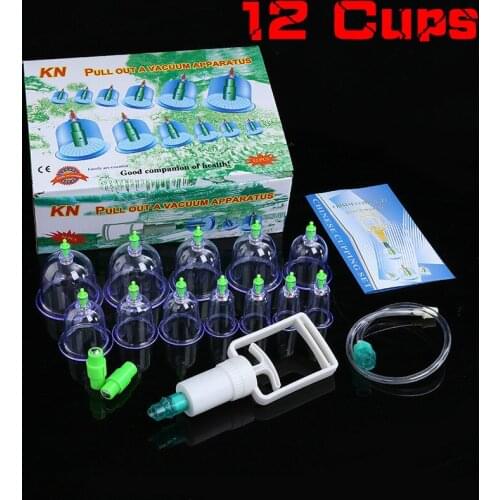 6 12Pcs/Set Vacuum Cupping Device Suction Cups Medical Sucker Treatment Relax Apparatus Banks Body Massage Cans Suction Pumps