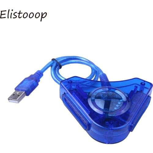 For PS2 console Joypad Game USB Dual Player Converter Adapter Cable Dual Playstation 2 PC USB Game Controller CD Driver