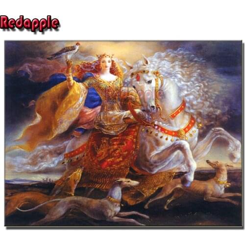European mythology,DIY Diamond Embroidery goddess riding a horse Diamond Painting Handmade Gift Mosaic 5D Home Decor new arrival