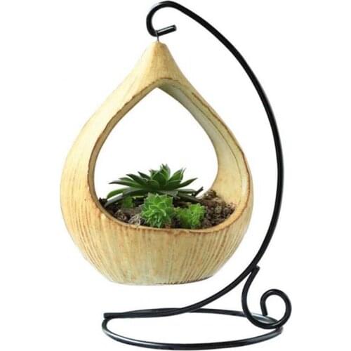European Iron Hanging Basket Flowerpot Handmade Flowerpot Micro-landscape Succulent Plant Pot Creative DIY Home Decorations