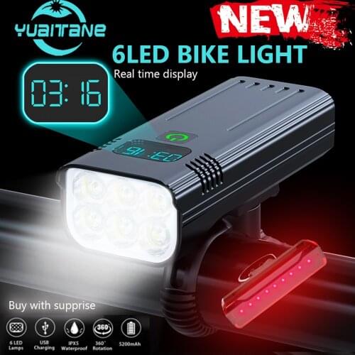 1200-10000mAH MTB Bike Light Front USB Rechargeable LED Bicycle Light 500-1500LM Waterproof Bike Flashlight Bicycle Headlight