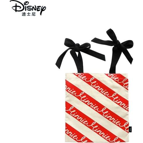 Disney New cartoon canvas Mickey Minnie mouse handbag cotton bag literary fan canvas student bag portable shopping shoulder bag