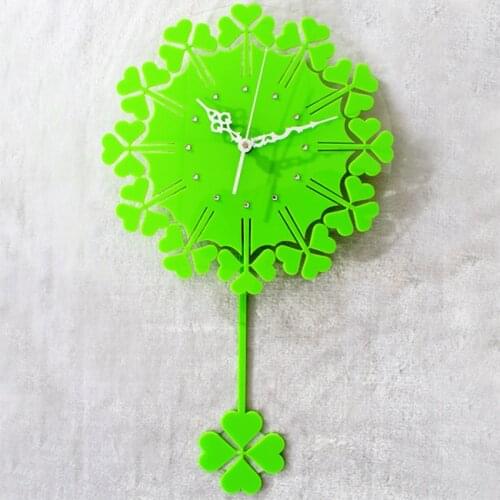 Creative Clover Living Room Wall Clock Modern Design Cartoon Cute Kids Wall Clock Bedroom Home Decor Wall Watch
