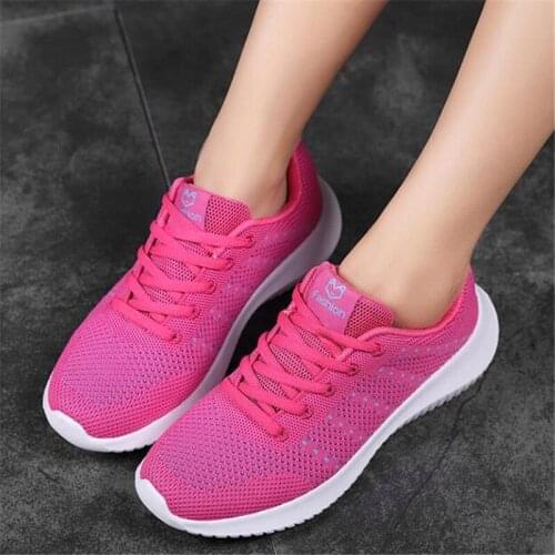 Large size running womens shoes new fashion casual breathable womens platform sneakers mesh bottom women sports shoes loafers