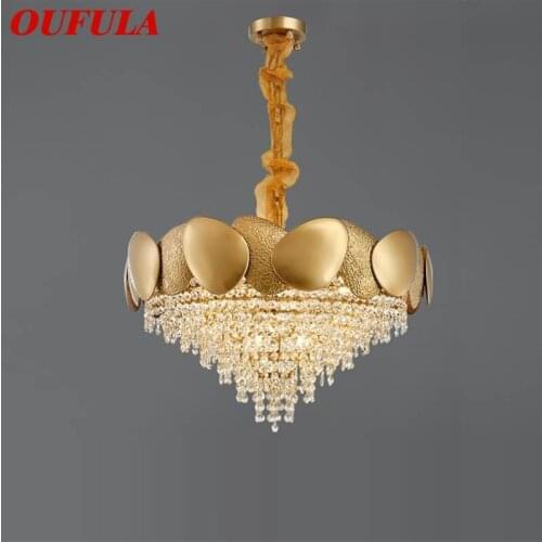 OUFULA Chandelier Creative Pendant Lamp Fixtures Postmodern LED Gold Light for Home Living Dining Room