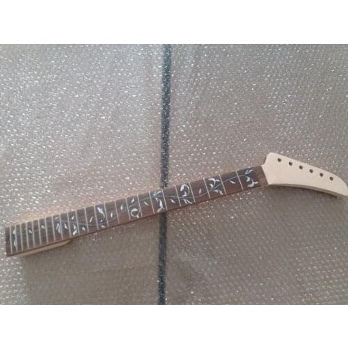 Unfinished Guitar Neck banana headstock Replacement 24 Fret Maple