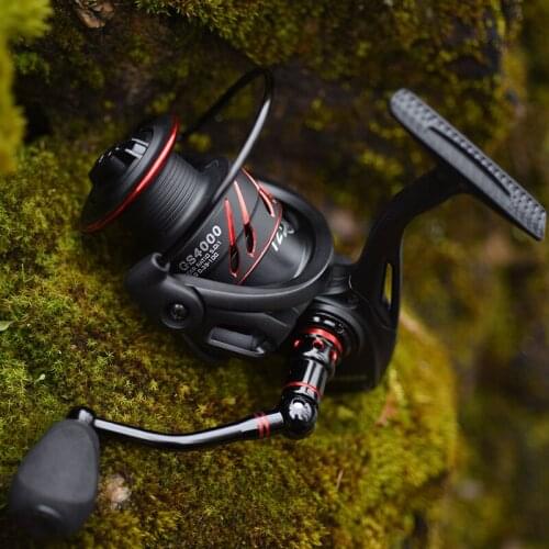 New Fishing Reel Full Metal Spool Spinning Reel 5.0:1 Max Drag 10Kg Power Smooth Sea Carp Fishing Reel Black