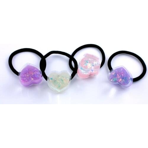 New style headband small fresh sequins hair ring / resin round personality hair rope rubber band hair accessorie-Flash stars