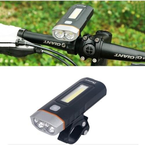 Cycling Front Lighting Bicycle Headlight Front Lamp T6 Cree U2 COB LED Torch Lantern Internal Battery Type USB Charge