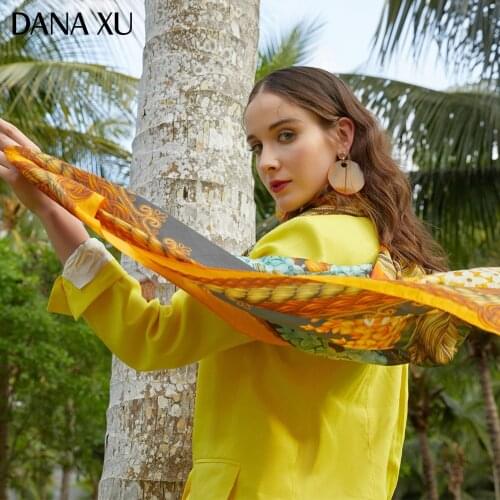 2019 Silk Long Scarf Luxury Brand Women New Design Beach Blanket Shawl Wear Swimwear Bandana Hijab Face Shield Foulard 245*110cm