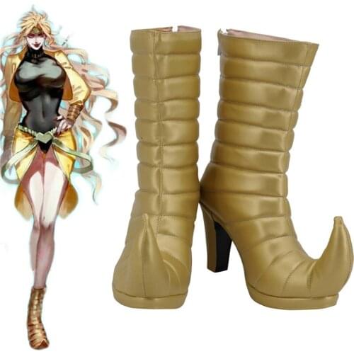 JoJos Bizarre Adventure Diona Cosplay Boots Golden Shoes High Heel Boots Custom Made Any Size