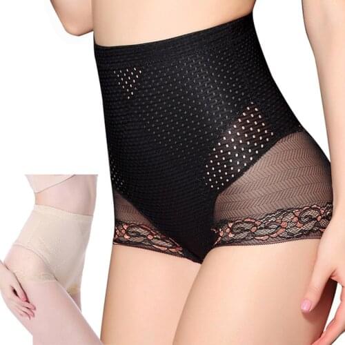 Sexy Lace Women Underwear High Waist Knickers Lace Panties Mesh Bodyshaper seamless Briefs Sleepwear Elegant panty Plus Size