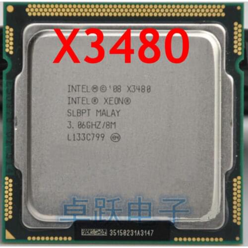 Lntel Xeon X3480 Server CPU/BV80605002505AH/LGA1156/Quad-Core/95W/SLBPT(B1)/3.06GHz x3480 can work