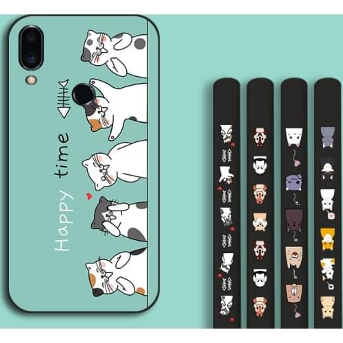 Cute Cat Silicone Cases For Meizu V8 Pro X8 M8 Mote 8 Full Shell Back Cover For Meizu M9 Note 9 M923Q