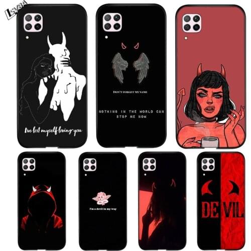 Silicone Cover Little Devil Horns For Huawei P Smart Z S Plus 2019 2020 Nova 2i 2 Lite 3 3e 4 4e 5 5i 5T 7i Phone Case