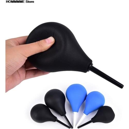 89/160/180/220ml Pear Shaped Enema Rectal Shower Cleaning System Silicone Gel Blue Ball For Anal Anus Colon Enema Anal Cleaning