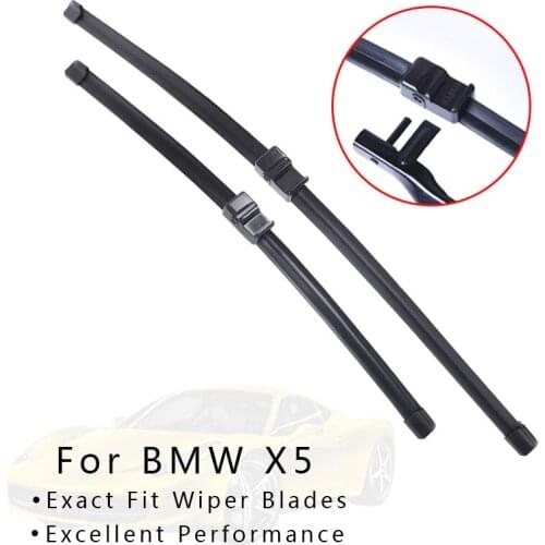 Front Wipers and Rear Wiper Blade for BMW X5 1999 2000 2001-2005 2006 2007 2017 Car Accessories Soft Rubber Windscreen wiper