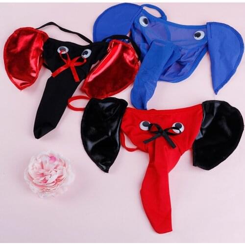 Mens Sexy G-strings Thongs Elephant Bulge Pouch Men Elastic T Back Erotic Lingerie Underwear Male Bulge Pouch Thong