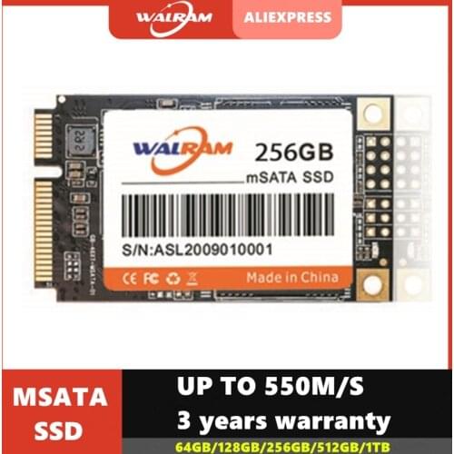 Walram 128 gb 256GB 512GB 1TB SATA3 mSATA Internal SSD Hard Drive Solid State Disk Mini SATA for Laptop PC Desktop SSD 128GB