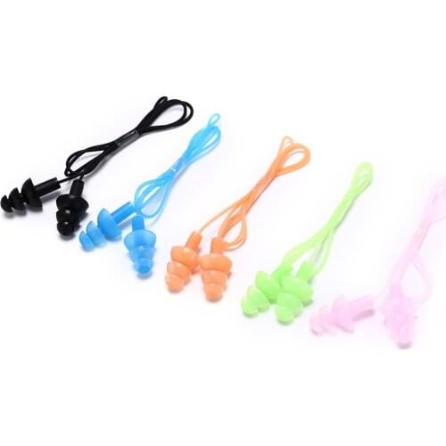 Waterproof New Soft Silicone Corded Ear Plugs Travel Sleep Noise Prevention Earplugs Noise Reduction Swimming Earplugs Earmuff