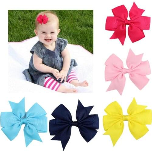 1pcs Colorful Cute Grosgrain Ribbon Bow Knot Dovetail Hairpin Girl Baby Bow Hair Clip Newborn Photo Shoot Hair Accessories