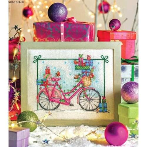 Gold Collection Counted Cross Stitch Kit Bicycle Gift Gifts and Bike Flower Flowers
