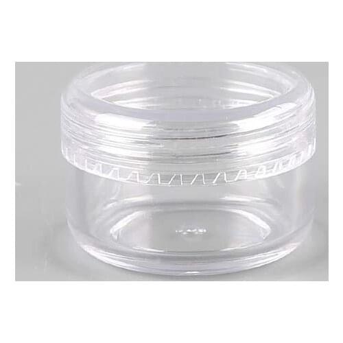 10pcs/lot 5g Empty Plastic Makeup Nail Art Bead Storage Container Portable Cosmetic Cream Jar Pot Box Round Bottle