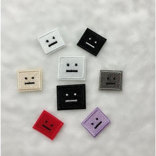 100pcs/lot Luxury Anime Embroidery Patches Face Clothing Decoration Backpack Sewing Accessory Diy Iron Heat Transfer Applique