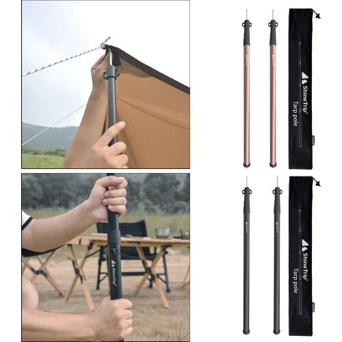 2pcs Portable Tarp Poles Heavy Duty and Adjustable, 7-213cm Retractable Tent Poles for Tarp Canopy Awning Shelter Building
