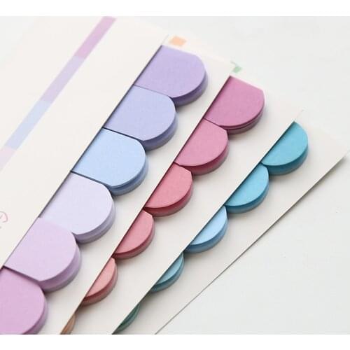 24 pcs/Lot Rainbow color sticky notes Mini index label Guestbook memo pad Diary stickers planner Office School supplies F6966