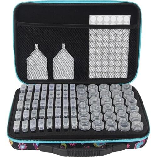 30/60 Bottles 5D Diamond Painting Accessories Tools Storage Box Diamond Painting Tools Carry Case Bead Container Hand Bag