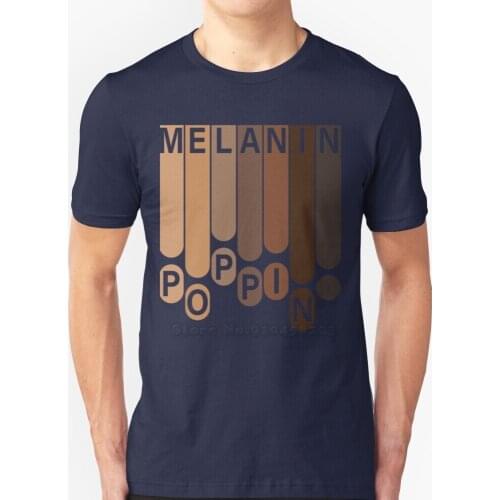 Black Power History Melanin Poppin Africa Lives Matter Short-Sleeved T-Shirt Harajuku Hip-Hop T-Shirt Tee Tops Black Power