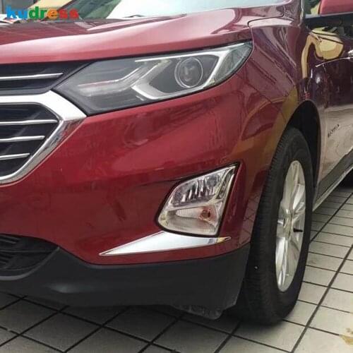 For Chevrolet Holden Equinox 2018 2019 2020 ABS Chrome Front Fog Light Lamp Eyebrow Trim Cover Foglight Eyelid Trims Car Styling