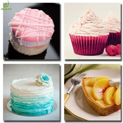 JHLJIAJUN 4 Piece Snack Cake Painting Modual Canvas DecorationModular Picture Art Decorative Nordic Bedroom Living Room Posters
