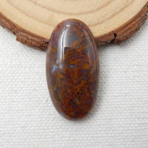 Sale 1Pcs Natural Stone Ocean Jasper Gemstone Oval Shape Fashion Cabochon 32x17x7mm 5.83g