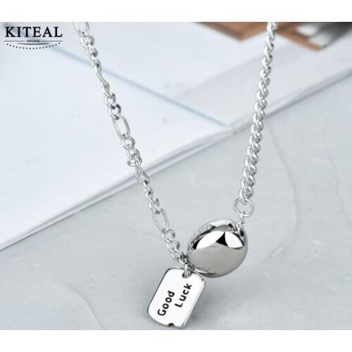 KITEAL Xmas Gift silver color Maiden necklaces & pendants GOOD LUCK multi-layer necklaces Jewelry European Style