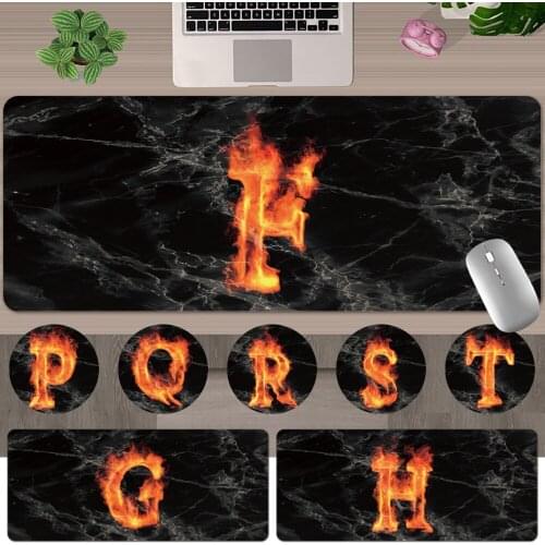 Mousepad Easy To Clean PU Leather Letter Series Home Office Laptop Mouse Mat Computer Gaming Accessories Mouse Pad
