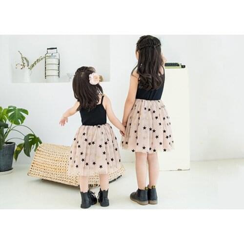 Summer Toddler Girls Dress Bling Stars Tutu Dress Princess Dress Kids Clothes Party Girls Clothing Casual Wear Children Vestidos