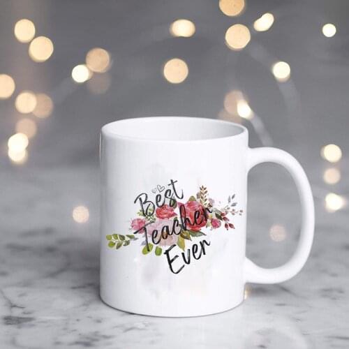 Best Teacher Ever Makeup Pencil Bag Coffee Mug Graduation back to school Women Teachers' Day new year Christmas birthday Gift