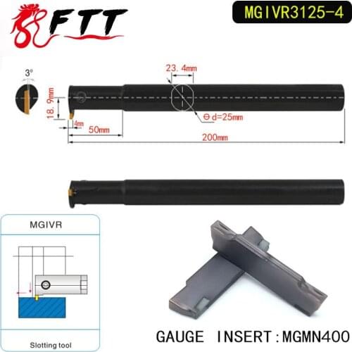 MGIVR3125-4 Intermal Parting and Grooving Turning Tool Holder For MGMN400 Insert Right Hand Bars MGMN 400