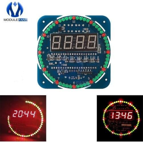 DS1302 Digital LED Display Module Alarm Electronic Digital Clock LED Temperature Display DIY Kit SCM Learning Board 5V Rotating