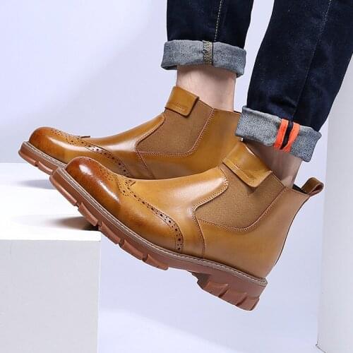Men Boots Man Autumn Winter Botas Brand Lace-up Comfy Fashion Shoes Men New Classic Outdoor Leather Casual Boots Men Basic Boots