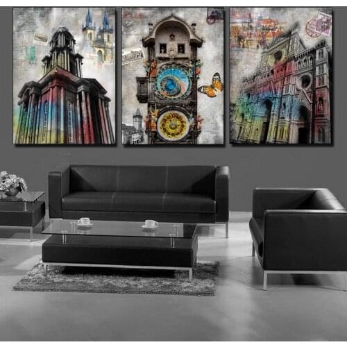 3piece Free shipping hot sale Wall Hanging Combination Painting Decorative Art Picture Paint Canvas Print Abstract butterfly