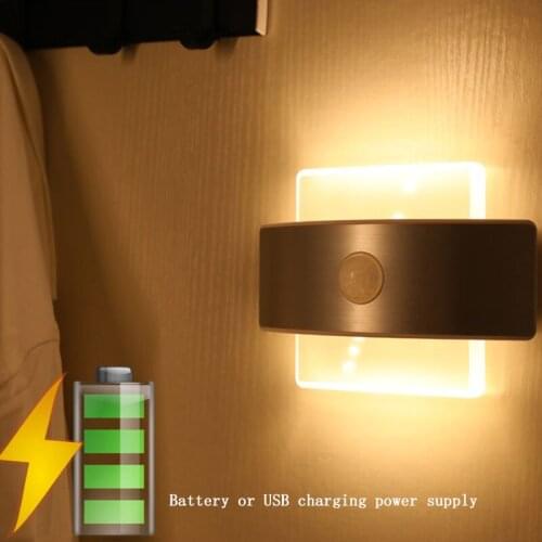 Simple Installation Motion Sensor Smart Home Night Lamp Auto On/Off For Bedroom Stairs Cabinet Closet Wardrobe Wall Lights