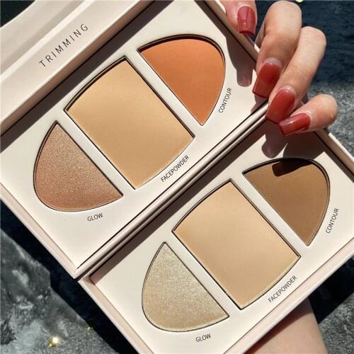 2021 NEW Highlighter Shadow Facial Makeup Face Bronzer High Gloss Shimmer Powder Makeup Cosmetic High-gloss Powder