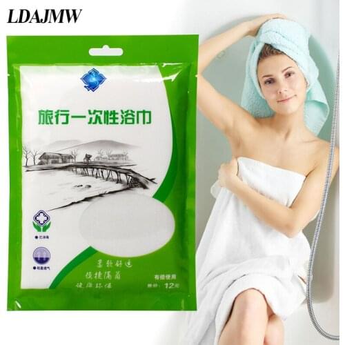 LDAJMW 2 Packs 70x140cm Non-Woven Fabric Disposable Bath Towel Outdoor Travel Business Portable Quick-drying Bathroom Towels