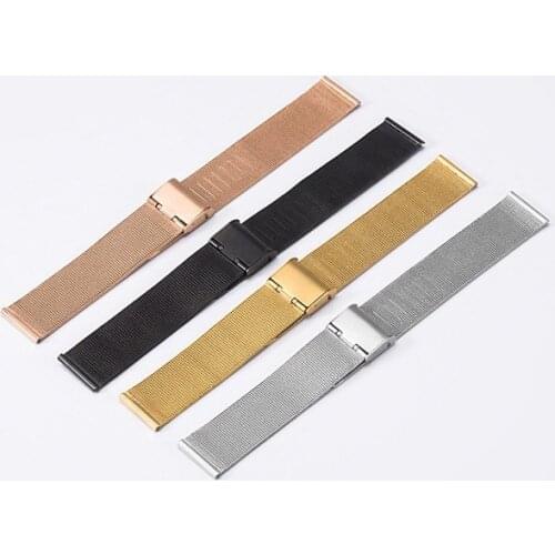 Wholesale 10PCS/lot Milanese Watchband 8mm 10mm 12mm 14mm 16mm 18mm 20mm 22mm 24mm Stainless Steel Watch Strap thickness 0.4mm