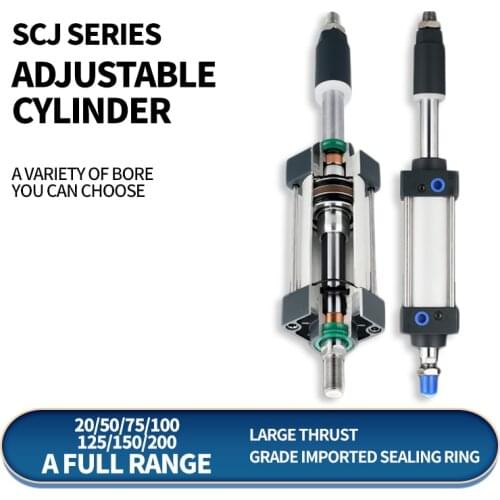 Air Cylinder adjustable stroke large thrust SCJ full range of air cylinder 32/40/50/63*25/50/75/100/125/150/175/200