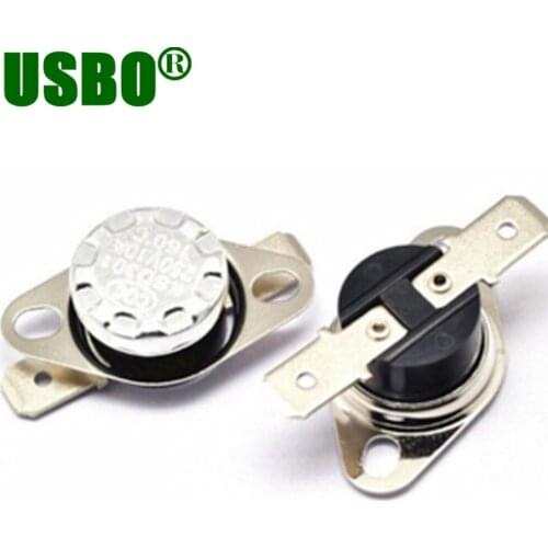 Durable Sudden jump 250V 10A thermostat thermal protector 90 degree normal closed temperature control switch KSD301 10pcs