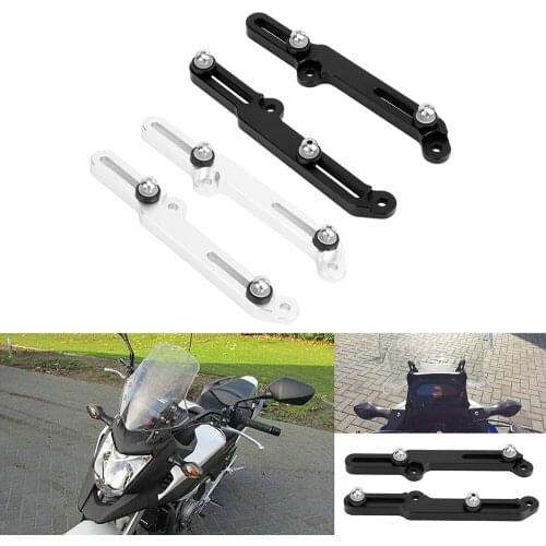 Motorcycle Black Silver Windscreen Adjusters Airflow Adjustable Windshield Windscreen Wind Suitable For HONDA NC 750X 2016-2019